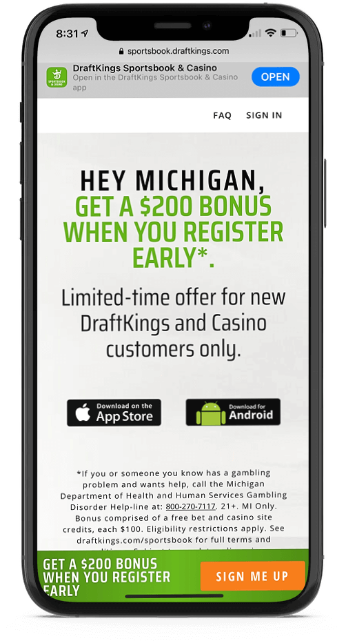 Draftkings sportsbook for android app
